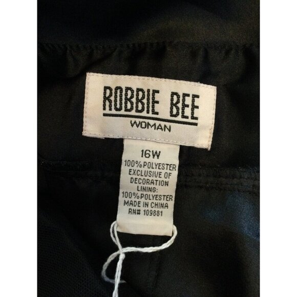 Vtg 90s Babydoll Whimsigoth Dress Robbie Bee Sleeveless Beaded Sequin 16W Black - Picture 9 of 11